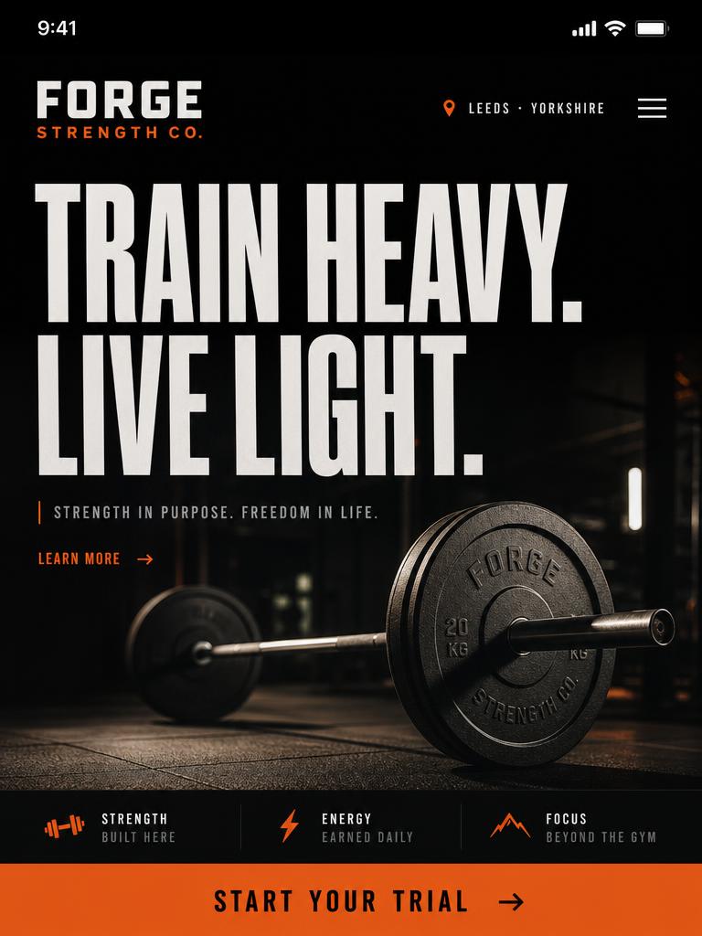 Forge Strength Co. — Fitness Studio · Leeds website designed by TetherBlue